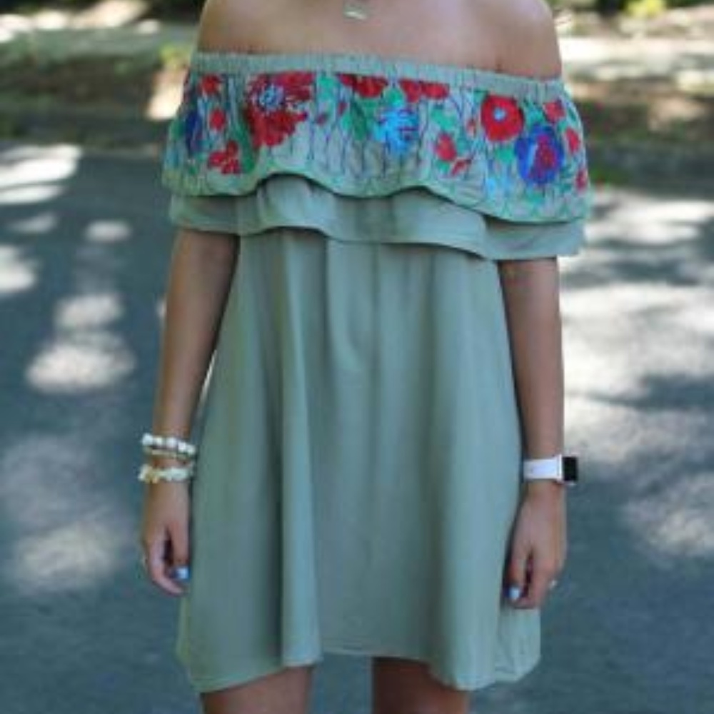 ***SOLD***off the shoulder dress